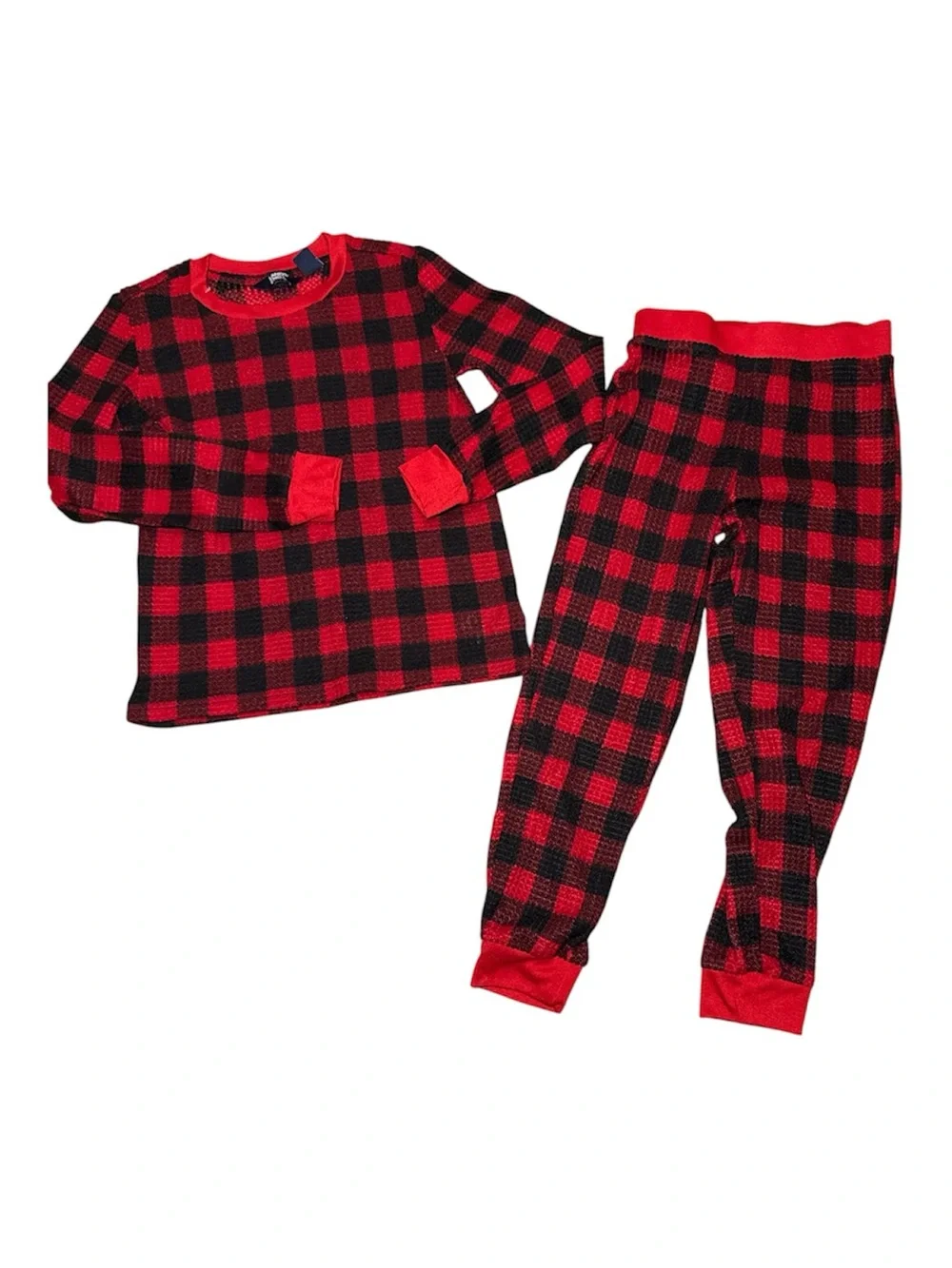 Lands' End Kids Plaid Pajama Set Size 8